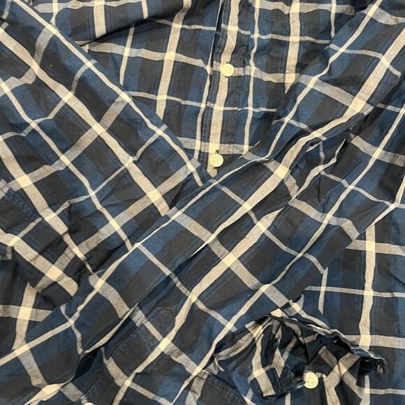 Regular L.O.G.G. Label of Graded Goods Mens Blue Plaid Medium H&M Dress Shirt - Picture 3 of 5